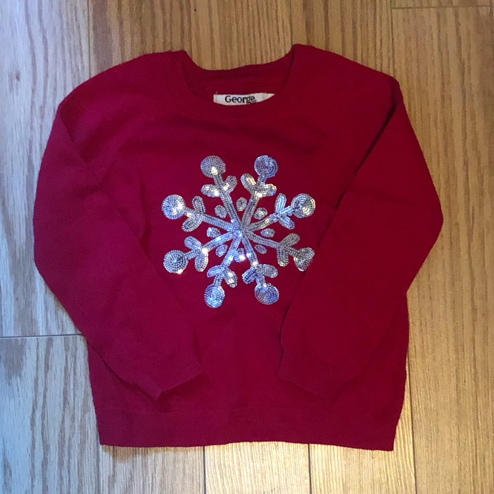 George Baby Girls' Holiday Snowflake Sweater